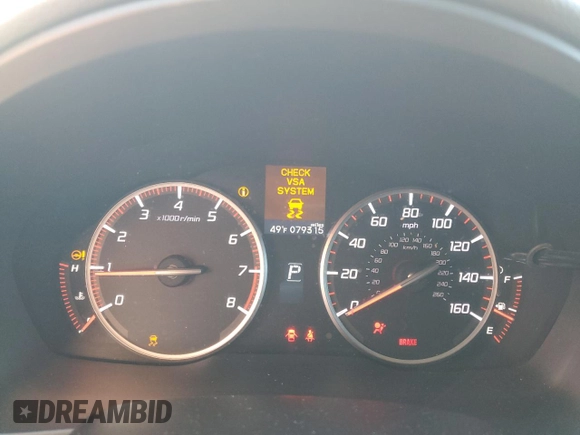 2016 Acura ILX w/Premium/A-SPEC Pkg with VIN 19UDE2F81GA003216, listed as a Copart auction lot 84742864 with 79,315 mi miles and Salvage Title. Bid and sale history available at carsss.com. Image 9.