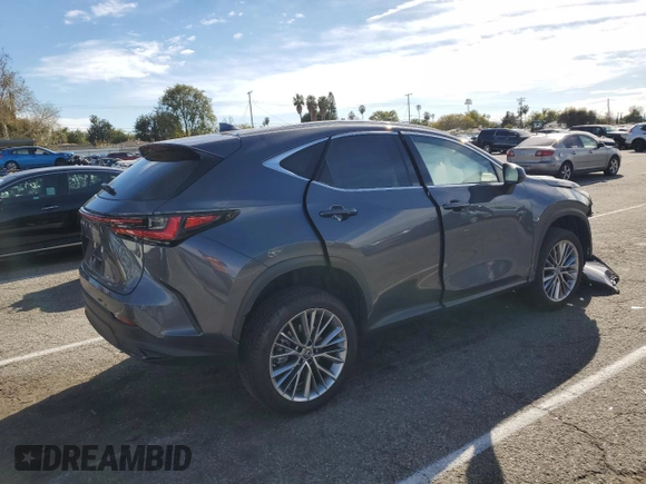 2022 Lexus NX with VIN JTJHKCEZXN5003839, listed as a Copart auction lot 44377143 with 7,560 mi miles. Bid and sale history available at carsss.com. Image 3.