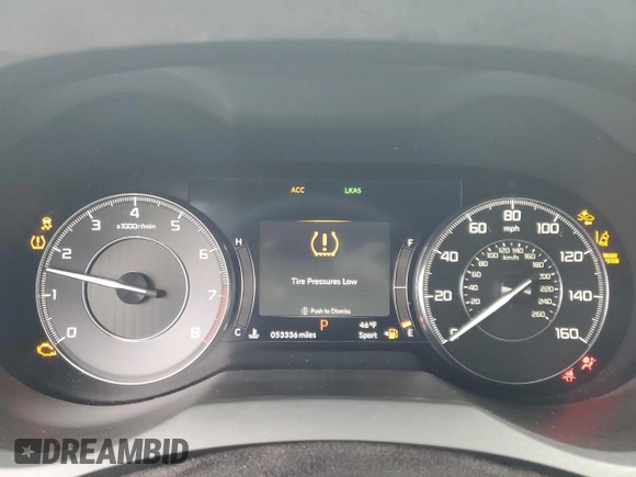 2019 Acura RDX with VIN 5J8TC1H3XKL022552, listed as a Copart auction lot 42450225 with 53,336 mi miles and Salvage Title. Bid and sale history available at carsss.com. Image 9.