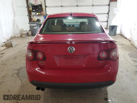 2008 Volkswagen Jetta Wolfsburg Edition with VIN 3VWRJ71K48M123206, listed as a Copart auction lot 66570624 with 190,432 mi miles and Salvage title. Bid and sale history available at DreamBid. Image 6.