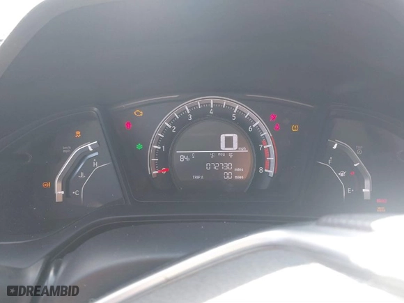 2017 Honda Civic Sedan LX with VIN 19XFC2F52HE038428, listed as a IAAI auction lot 41781577 with 72,730 mi miles. Bid and sale history available at carsss.com. Image 7.