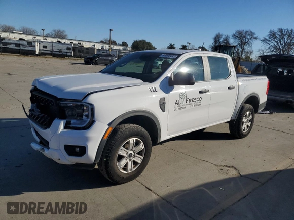 2024 Ford Ranger XL with VIN 1FTER4BH1RLE10064, listed as a Copart auction lot 89063485 with 35,197 mi miles and Salvage Title. Bid and sale history available at carsss.com. Image 1.