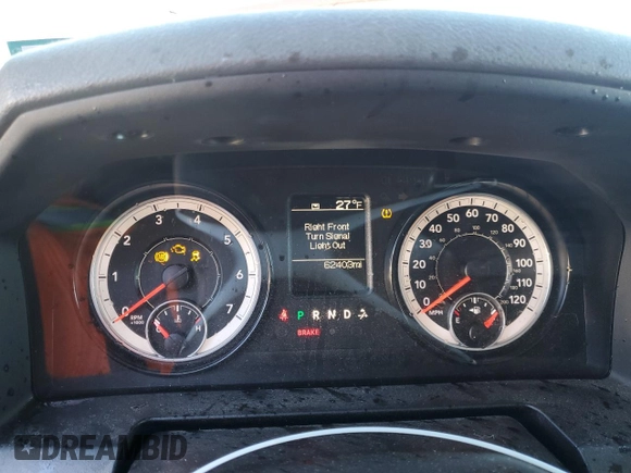 2017 Ram 1500 Express with VIN 1C6RR7FGXHS619593, listed as a Copart auction lot 45809095 with 62,403 mi miles and Salvage Title. Bid and sale history available at carsss.com. Image 9.