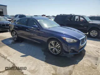 2021 Infiniti Q50 Signature Edition z VIN JN1EV7CP0MM705150, wystawiony jako Copart lot #46897655 z przebiegiem 23 688 mil mil oraz Czysty tytuł • Clean title. Historia ofert i sprzedaży dostępna na DreamBid. Obrazek 4.