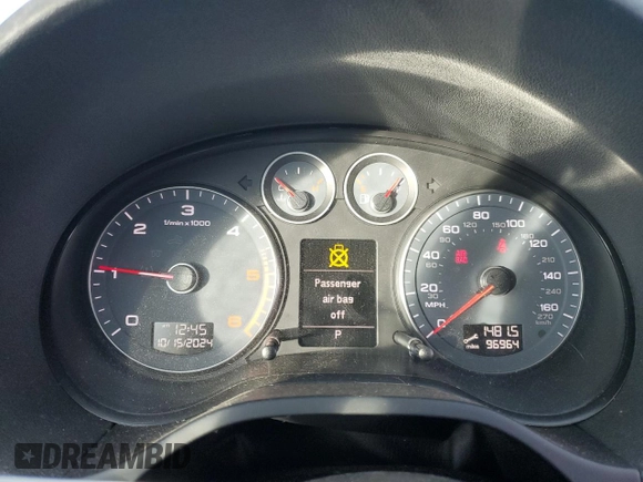 2011 Audi A3 Premium Plus with VIN WAUKJAFM0BA037209, listed as a Copart auction lot 80162204 with 96,964 mi miles and Salvage title. Bid and sale history available at DreamBid. Image 9.