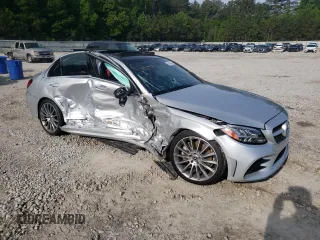 2021 Mercedes-Benz C 300 with VIN W1KWF8DB1MR604683, listed as a Copart auction lot 55934465 with Not provided miles and Salvage title. Bid and sale history available at DreamBid. Image 4.