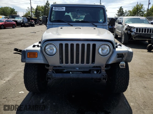 2002 Jeep Wrangler X with VIN 1J4FA39S32P708163, listed as a Copart auction lot 69703254 with 119,843 mi miles and Salvage Title. Bid and sale history available at carsss.com. Image 5.