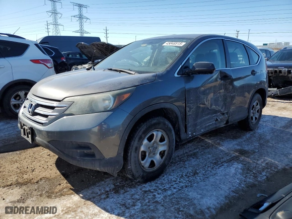 2014 Honda CR-V LX with VIN 2HKRM4H34EH640367, listed as a Copart auction lot 45848515 with 215,361 mi miles and Salvage Title. Bid and sale history available at carsss.com. Image 1.