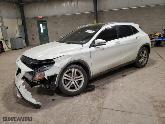 2016 Mercedes-Benz GLA with VIN WDCTG4GBXGJ253431, listed as a Copart auction lot 45877445 with 97,235 mi miles and Salvage Title. Bid and sale history available at carsss.com. Image 1.