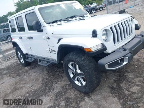 2019 Jeep Wrangler Unlimited Sahara with VIN 1C4HJXEN2KW558851, listed as a IAAI auction lot 42205584 with 175,701 mi miles and . Bid and sale history available at DreamBid. Image 1.