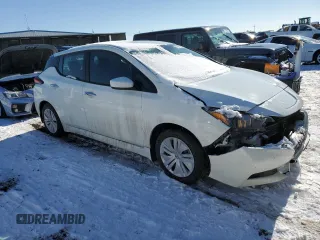 2025 Nissan LEAF S with VIN 1N4AZ1BV9SC558655, listed as a Copart auction lot 41815795 with 3,218 mi miles and Salvage Title. Bid and sale history available at carsss.com. Image 4.