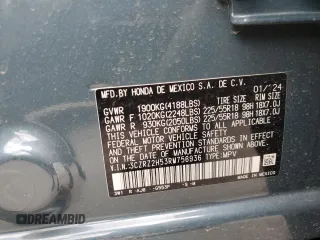 2024 Honda HR-V Sport with VIN 3CZRZ2H53RM756936, listed as a Copart auction lot 49142525 with 14,096 mi miles and Salvage Title. Bid and sale history available at carsss.com. Image 16.