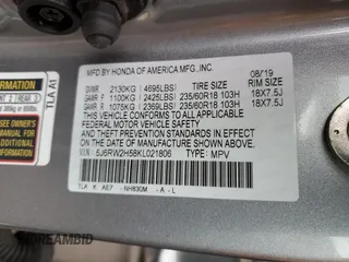 2019 Honda CR-V EX with VIN 5J6RW2H58KL021806, listed as a Copart auction lot 51842875 with 58,388 mi miles and Salvage Title. Bid and sale history available at DreamBid. Image 15.