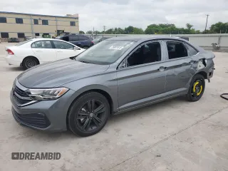 2022 Volkswagen Jetta SE with VIN 3VW7M7BU9NM025699, listed as a Copart auction lot 55007615 with 30,613 mi miles and Salvage title. Bid and sale history available at DreamBid. Image 1.