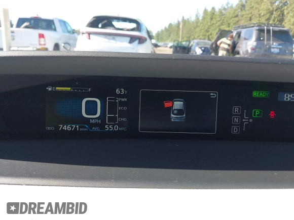 2017 Toyota Prius Two z VIN JTDKARFU1H3033538, wystawiony jako IAAI lot #42362770 z przebiegiem 74 671 mil mil oraz . Historia ofert i sprzedaży dostępna na DreamBid. Obrazek 7.