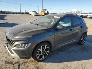 2022 Hyundai Kona Limited with VIN KM8K53A33NU923010, listed as a Copart auction lot 47370775 with 47,779 mi miles and Salvage title. Bid and sale history available at DreamBid. Image 1.