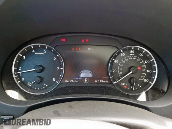 2023 Infiniti QX50 Luxe with VIN 3PCAJ5BA3PF105275, listed as a Copart auction lot 50584265 with 26,399 mi miles and Salvage title. Bid and sale history available at DreamBid. Image 9.