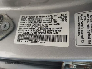 2011 Honda CR-V EX-L with VIN 5J6RE4H7XBL029051, listed as a IAAI auction lot 41758472 with 201,164 mi miles. Bid and sale history available at carsss.com. Image 9.