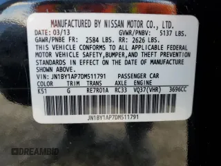 2013 Infiniti M37 with VIN JN1BY1AP7DM511791, listed as a Copart auction lot 78716214 with 132,482 mi miles and Clean Title. Bid and sale history available at carsss.com. Image 12.