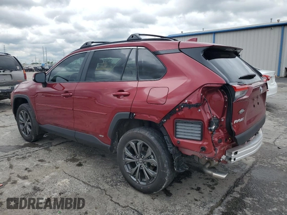 2025 Toyota RAV4 Hybrid XLE Premium with VIN 2T3B6RFV0SW084219, listed as a Copart auction lot 56178785 with 10,726 mi miles and Salvage title. Bid and sale history available at DreamBid. Image 2.