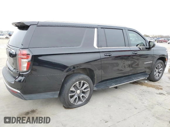 2021 Chevrolet Suburban LS with VIN 1GNSCBKD0MR379571, listed as a Copart auction lot 42579275 with 146,655 mi miles and Salvage Title. Bid and sale history available at DreamBid. Image 3.