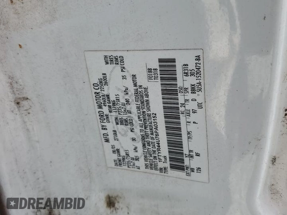 2006 Ford Ranger STX z VIN 1FTYR44U76PA03152, wystawiony jako Copart lot #57479265 z przebiegiem Nie podano mil oraz Czysty tytuł • Clean title. Historia ofert i sprzedaży dostępna na DreamBid. Obrazek 12.