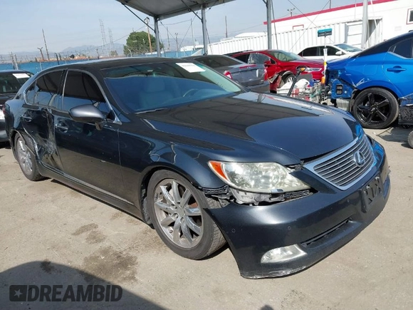 2007 Lexus LS 460 with VIN JTHBL46F375050759, listed as a IAAI auction lot 41848554 with 106,257 mi miles. Bid and sale history available at carsss.com. Image 1.