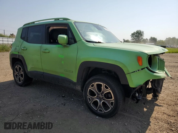 2016 Jeep Renegade Limited with VIN ZACCJBDT8GPC60046, listed as a Copart auction lot 60529055 with 110,282 mi miles and Salvage title. Bid and sale history available at DreamBid. Image 4.