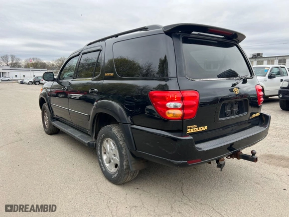 2001 Toyota Sequoia Limited with VIN 5TDBT48A41S012414, listed as a Copart auction lot 54259635 with 216,568 mi miles and Clean Title. Bid and sale history available at carsss.com. Image 3.