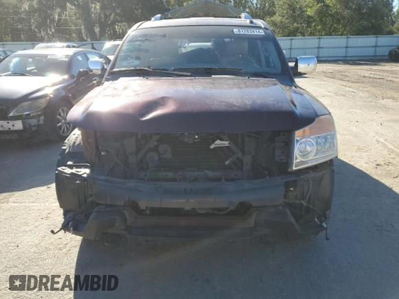 2015 Nissan Armada Platinum z VIN 5N1BA0NF2FN602165, wystawiony jako Copart lot #81283414 z przebiegiem Nie podano mil oraz Szkoda całkowita • Salvage title. Historia ofert i sprzedaży dostępna na DreamBid. Obrazek 5.
