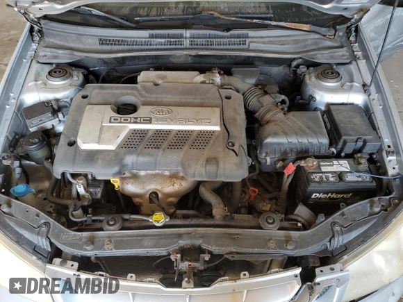 2005 Kia Spectra LX with VIN KNAFE121955160165, listed as a Copart auction lot 74695764 with 160,670 mi miles and Salvage Title. Bid and sale history available at carsss.com. Image 11.
