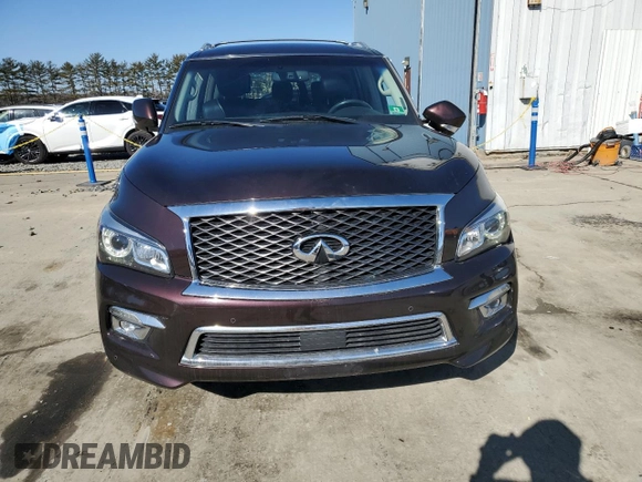2016 Infiniti QX80 with VIN JN8AZ2NCXG9401316, listed as a Copart auction lot 45355605 with 119,867 mi miles and Salvage Title. Bid and sale history available at DreamBid. Image 5.