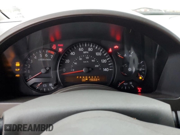 2004 Nissan Titan LE with VIN 1N6AA07A54N554415, listed as a Copart auction lot 54571635 with 196,664 mi miles and Clean Title. Bid and sale history available at DreamBid. Image 9.