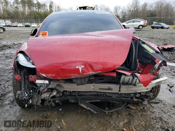 2022 Tesla Model 3 with VIN 5YJ3E1EAXNF187262, listed as a Copart auction lot 86545314 with 85,718 mi miles and Salvage Title. Bid and sale history available at DreamBid. Image 5.