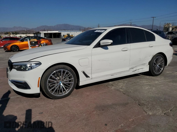 2020 BMW 5 Series 530e with VIN WBAJA9C05LCE35259, listed as a Copart auction lot 73673844 with 51,517 mi miles and Salvage Title. Bid and sale history available at DreamBid. Image 1.