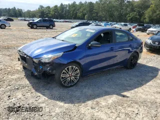 2021 Kia Forte GT with VIN 3KPF44AC3ME318013, listed as a Copart auction lot 45650785 with 24,201 mi miles and Salvage Title. Bid and sale history available at carsss.com. Image 1.