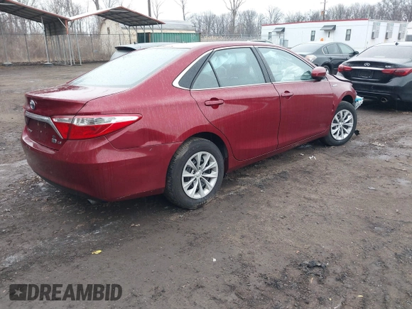 2017 Toyota Camry Hybrid LE with VIN 4T1BD1FK9HU209135, listed as a IAAI auction lot 41668852 with 98,808 mi miles. Bid and sale history available at carsss.com. Image 4.