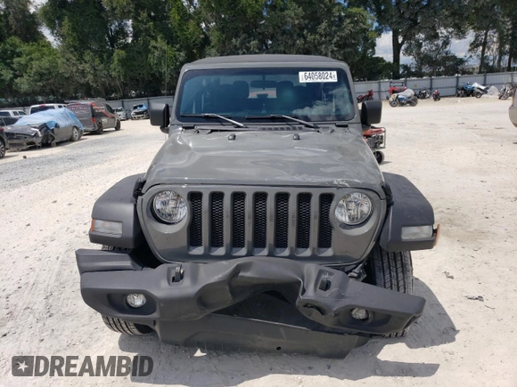 2020 Jeep Wrangler Sport with VIN 1C4GJXAG7LW143240, listed as a Copart auction lot 64058024 with 35,737 mi miles and Salvage title. Bid and sale history available at DreamBid. Image 5.