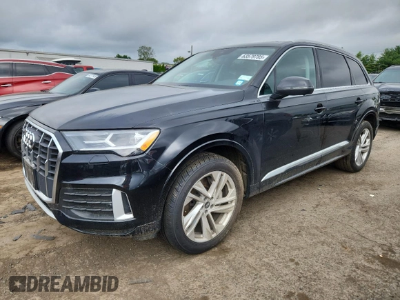 2021 Audi Q7 Premium with VIN WA1AJAF72MD015202, listed as a Copart auction lot 63579785 with 26,564 mi miles and Salvage title. Bid and sale history available at DreamBid. Image 1.