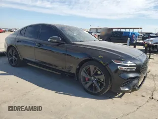 2022 Genesis G70 3.3T z VIN KMTG54TE0NU103581, wystawiony jako Copart lot #46139865 z przebiegiem 43 493 mil mil oraz Szkoda całkowita • Salvage title. Historia ofert i sprzedaży dostępna na DreamBid. Obrazek 4.