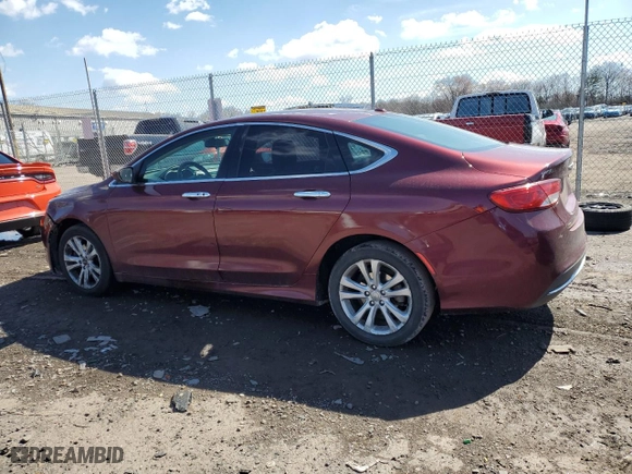 2015 Chrysler 200 Limited with VIN 1C3CCCAB6FN674868, listed as a Copart auction lot 50160605 with 108,915 mi miles and Salvage Title. Bid and sale history available at carsss.com. Image 2.
