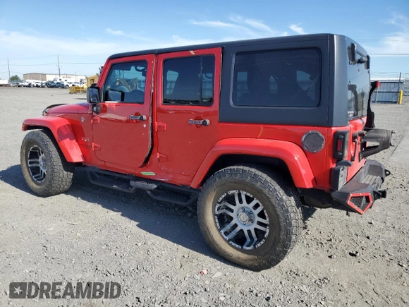2016 Jeep Wrangler Unlimited Sahara with VIN 1C4HJWEG4GL186000, listed as a Copart auction lot 62554085 with 80,506 mi miles and Salvage title. Bid and sale history available at DreamBid. Image 2.