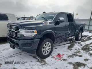2020 Ram 2500 Laramie with VIN 3C6UR5FL2LG107256, listed as a Copart auction lot 44168315 with 91,849 mi miles and Salvage Title. Bid and sale history available at carsss.com. Image 1.