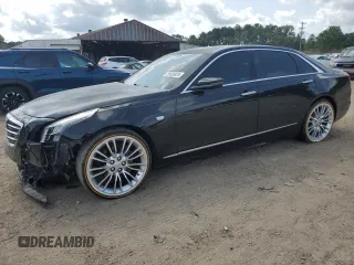 2017 Cadillac CT6 Luxury RWD with VIN 1G6KC5RX3HU175279, listed as a Copart auction lot 59620025 with 106,995 mi miles and Salvage title. Bid and sale history available at DreamBid. Image 1.