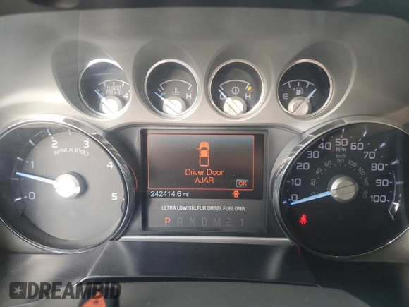 2012 Ford F-350 XL with VIN 1FT8W3DT3CEB66575, listed as a Copart auction lot 85498144 with 242,414 mi miles and Salvage Title. Bid and sale history available at DreamBid. Image 9.