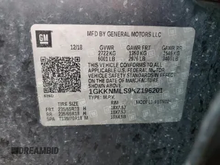 2019 GMC Acadia SLT with VIN 1GKKNMLS9KZ196201, listed as a Copart auction lot 46582725 with 53,250 mi miles and Salvage Title. Bid and sale history available at carsss.com. Image 13.