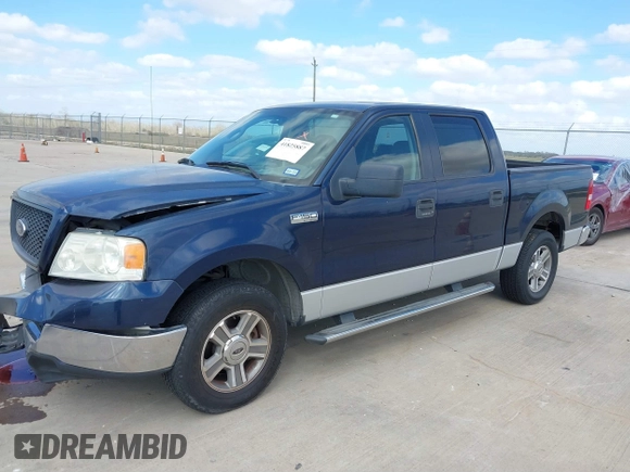 2005 Ford F-150 XLT with VIN 1FTRW12W55FB45231, listed as a IAAI auction lot 41825887 with 166,220 mi miles. Bid and sale history available at carsss.com. Image 2.