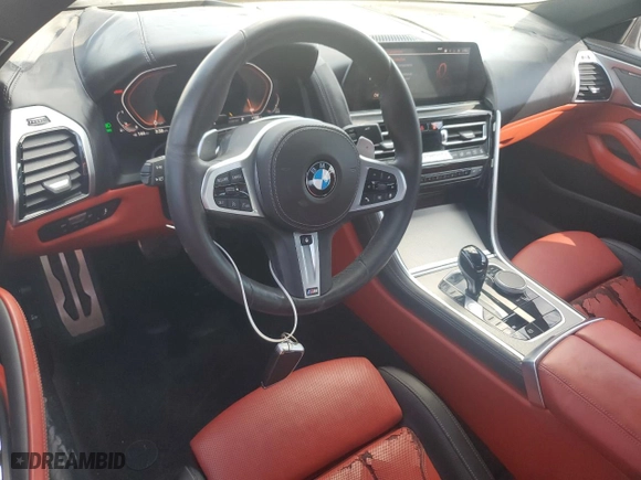 2022 BMW 8 Series 840i with VIN WBAGV2C07NCH63534, listed as a Copart auction lot 74443014 with 12,838 mi miles and Non Repairable. Bid and sale history available at carsss.com. Image 8.