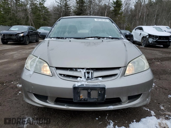 2005 Honda Civic VP with VIN 2HGES16345H018660, listed as a Copart auction lot 53133145 with 70,790 mi miles and Clean Title. Bid and sale history available at DreamBid. Image 5.