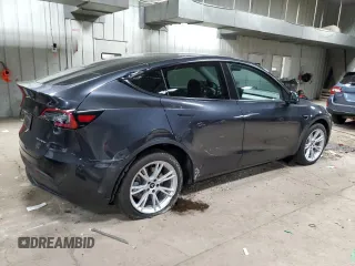 2024 Tesla Model Y Long Range with VIN 7SAYGDEE1RA254860, listed as a Copart auction lot 50750225 with 12,343 mi miles and Salvage Title. Bid and sale history available at DreamBid. Image 3.